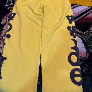 Yellow Black Sp5der sweats new med